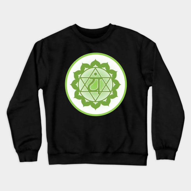 Love is key to all Heart Chakra- Pink Crewneck Sweatshirt by EarthSoul